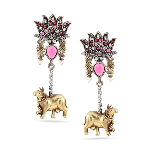 

Посеребренные и позолоченные оксидированные длинные серьги-джумки с гравировкой в виде дерева для женщин – Праздничный и традиционный образ