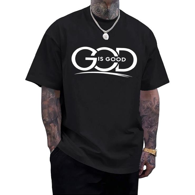 God is Good Christian Shirts for Men Jesus Graphic Faith Shirt Religious Inspirational Tees Bible Verse Tops