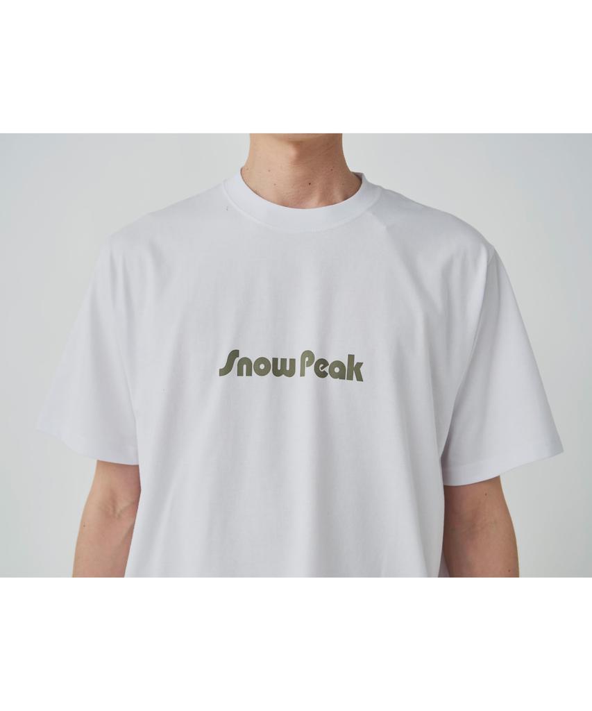 Snow Peak Unwind T-Shirt, Size L, White, TS-25SU105, Perfect for Festivals, Camping, and Outdoor Activities