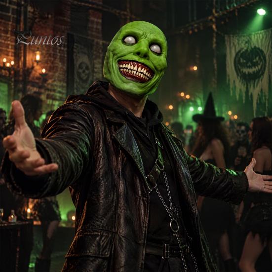 Accessorio Creativo per Photo Booth, Maschera Scherzo Realistica, Maschera Integrale Balaclava per Costume di Halloween, Rete Spaventosa Completamente Elastica per Coprire la Testa, Adulti, Elastica