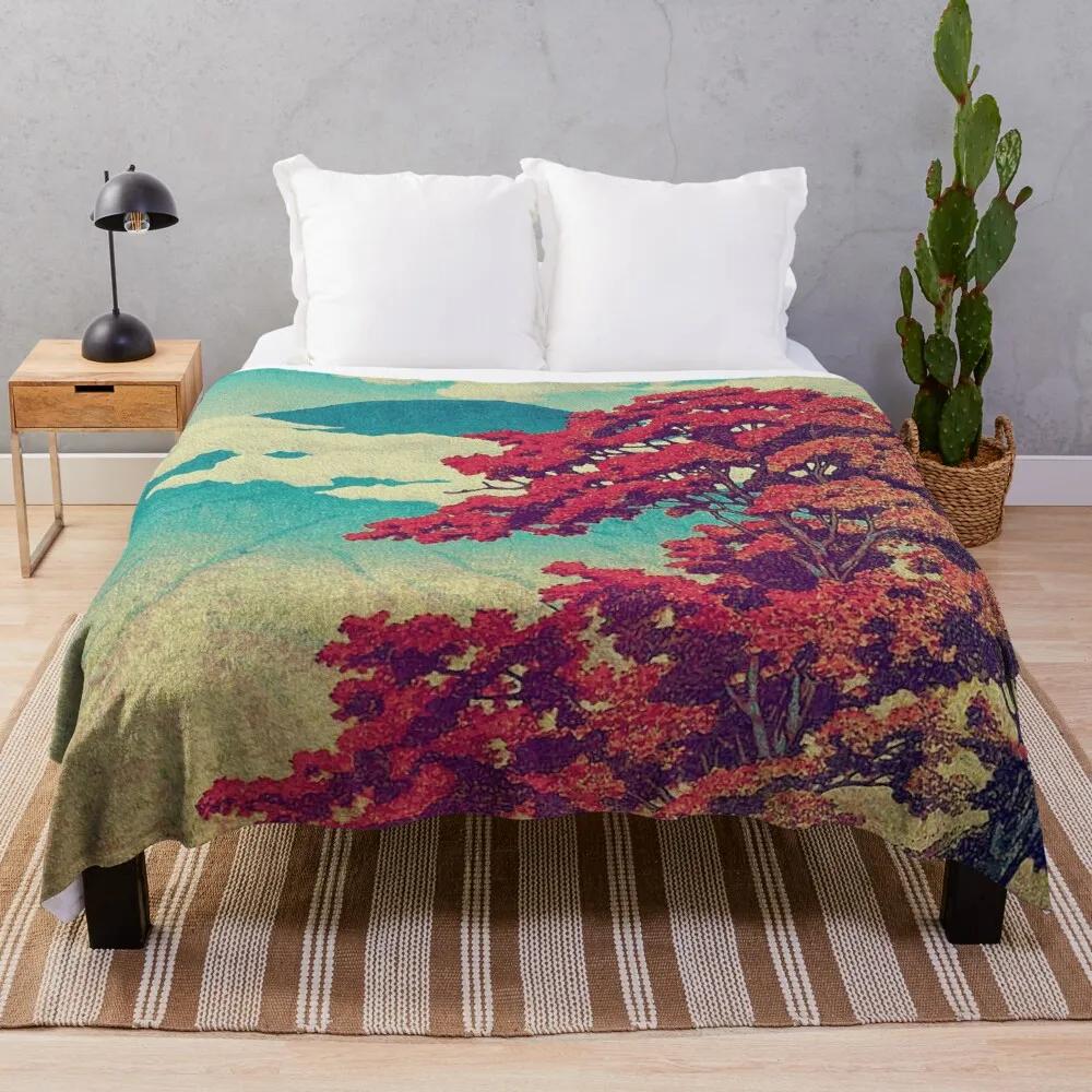 Autumn Theme Flannel Throw Blanket King Queen Size for Bed Sofa Couch Decor Lightweight Warm Super Soft Art Blanket Good Gift