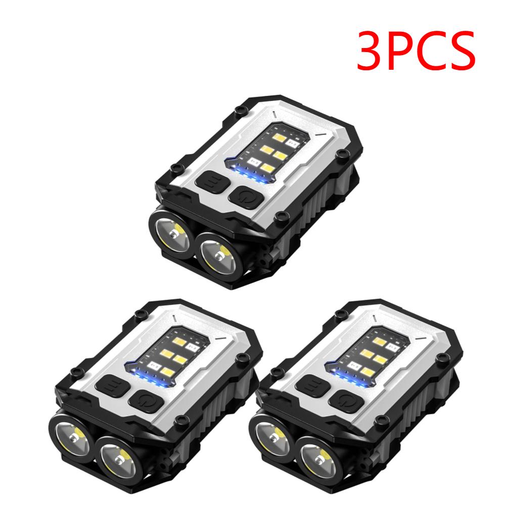 1-5pcs Portable Mini Keychain Light LED High Bright Flashlight Dual Light Source Outdoor Camping Fishing Multi-function Tool Tor