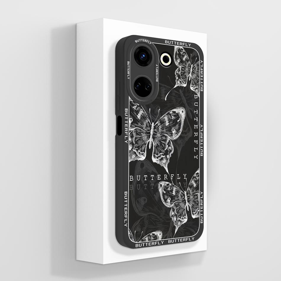 For Tecno Camon 20 Phone Cases Artistic Style Full Protection Soft Liquid Silicone Back Cover For Tecno Camon20 4G Funda Coque