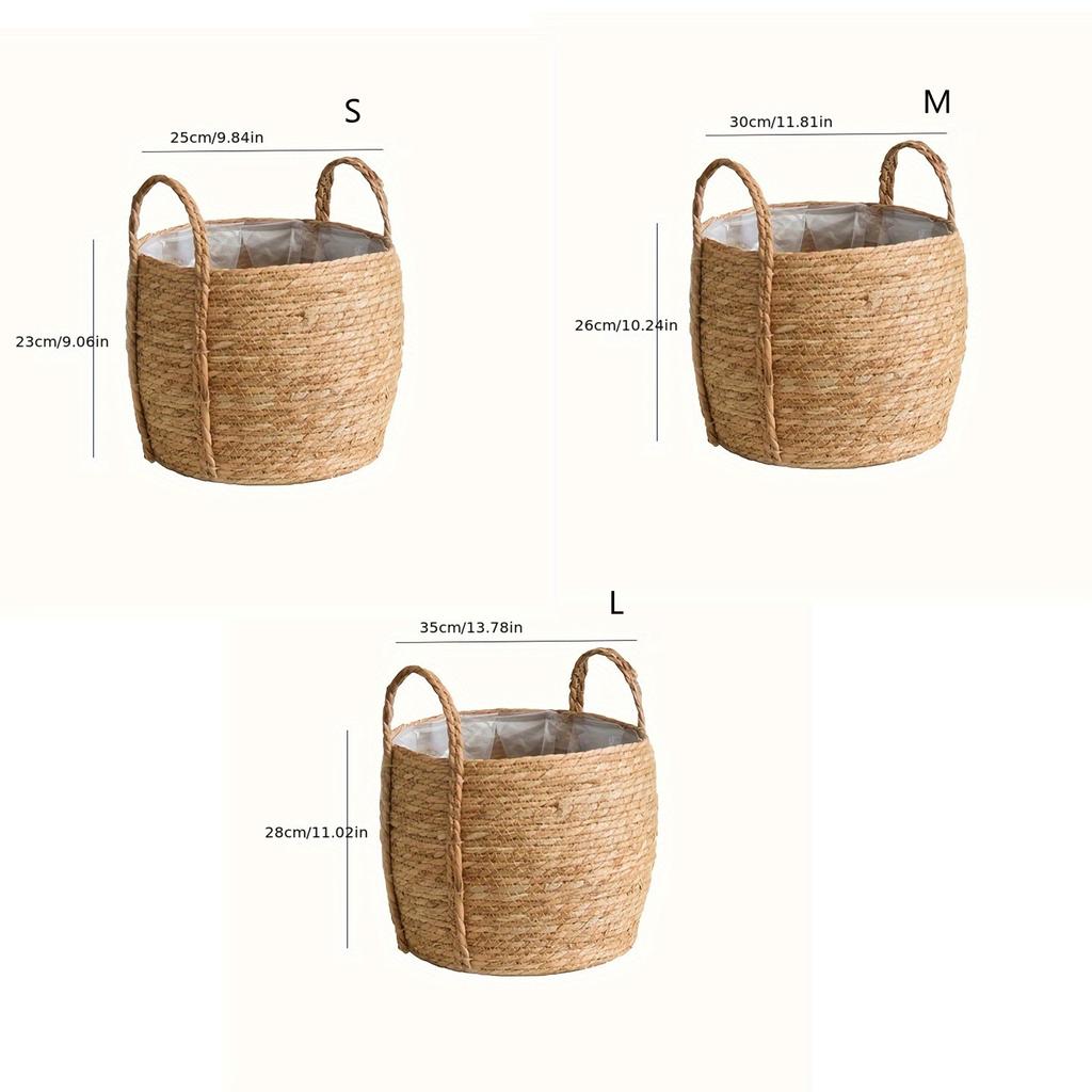 Slaměný koš na rostliny Vnitřní tkané květináče pro květináče Květináče Květináče Dekorace Koš na prádlo Domácnost