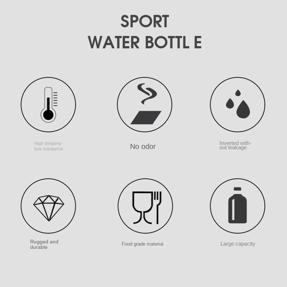 Handle Sports Water Bottle 1.6L/2.6L Gym Cycling Cup Accurate Calibration Travel Bottles Fitness