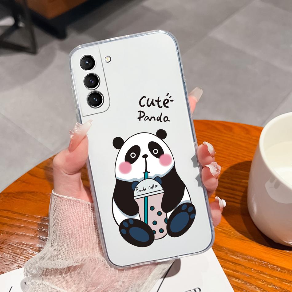 For Samsung S21 FE Plus Ultra Phone Case Ink Painting Soft TPU Clear Silicone Anti Drop Back Cover For Galaxy S 21 Funda Bumper