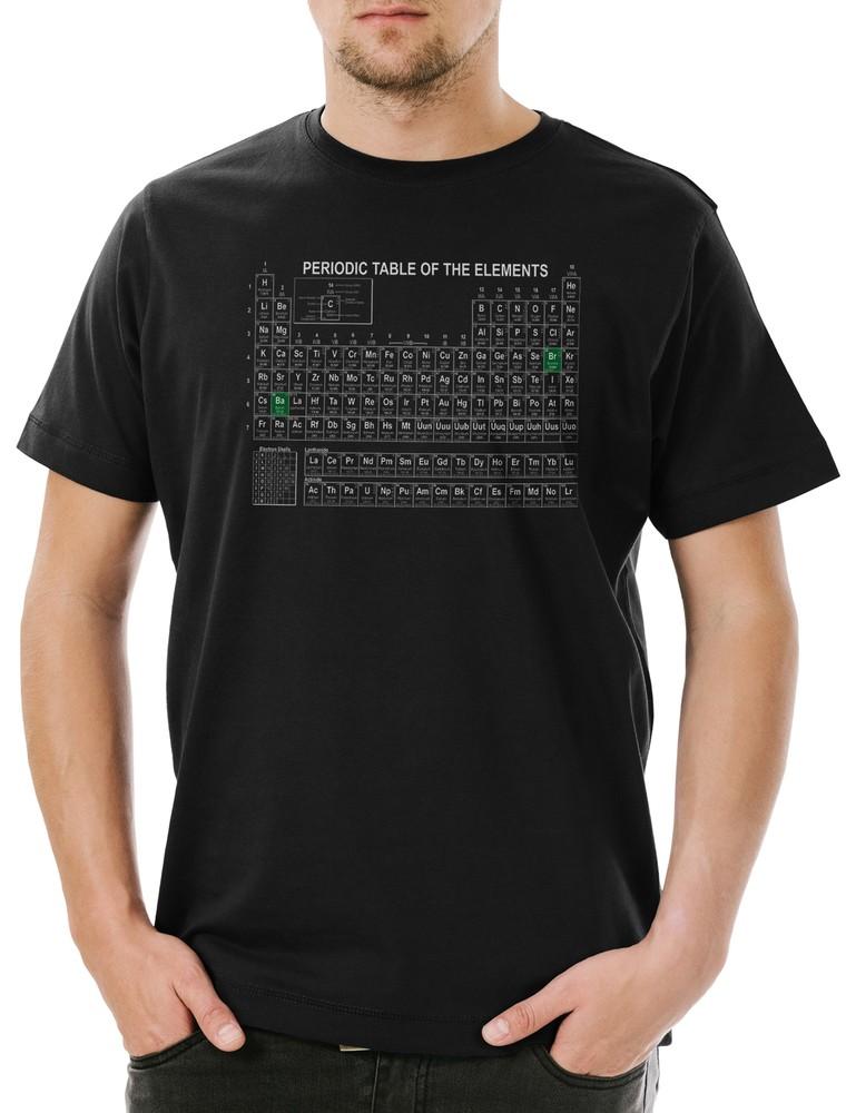 

Black Br Ba Periodic Table Of The Elements Men s T-Shirt Breaking Walter 3XL