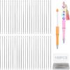 100 Pcs Stainless Steel Beadable Pen Extender Rods, 4.61 Inch Metal Blank Bars for Beadable Pens, Replacement Parts for DIY Craft and Keychain Making