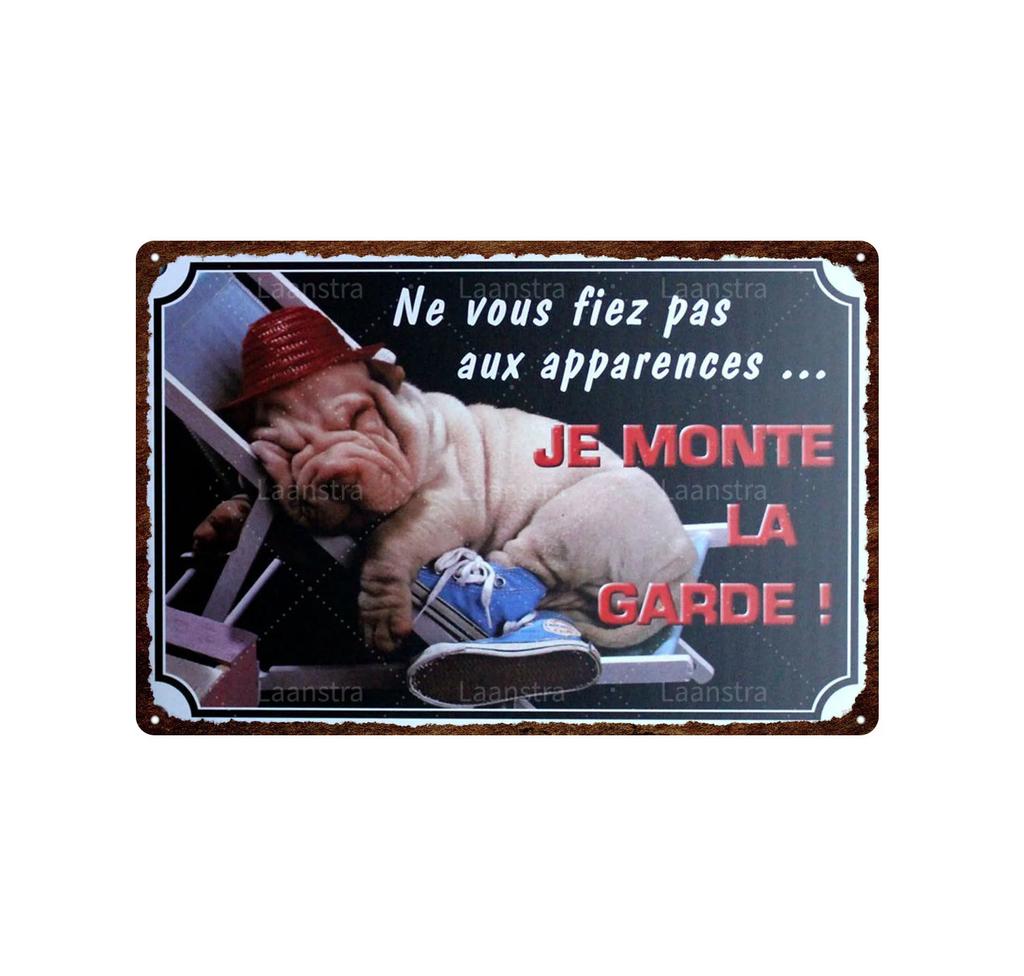 Retro Iron Painting Metal Plaque Attention Animals Dog and Cat Wall Decor Art Poster Tin Signs Bar Home Decoration Painting