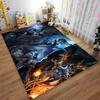 Elegant Battle Goddess and Mystical Beasts Art Rug Suitable for Use As an Anti-slip Game Mat for Living Room and Bedroom Sofas