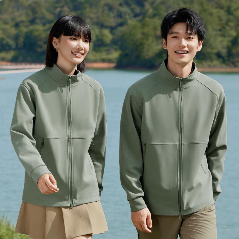 

Fengxun Unisex Stand Collar Zipper Cardigan Sweatshirt M