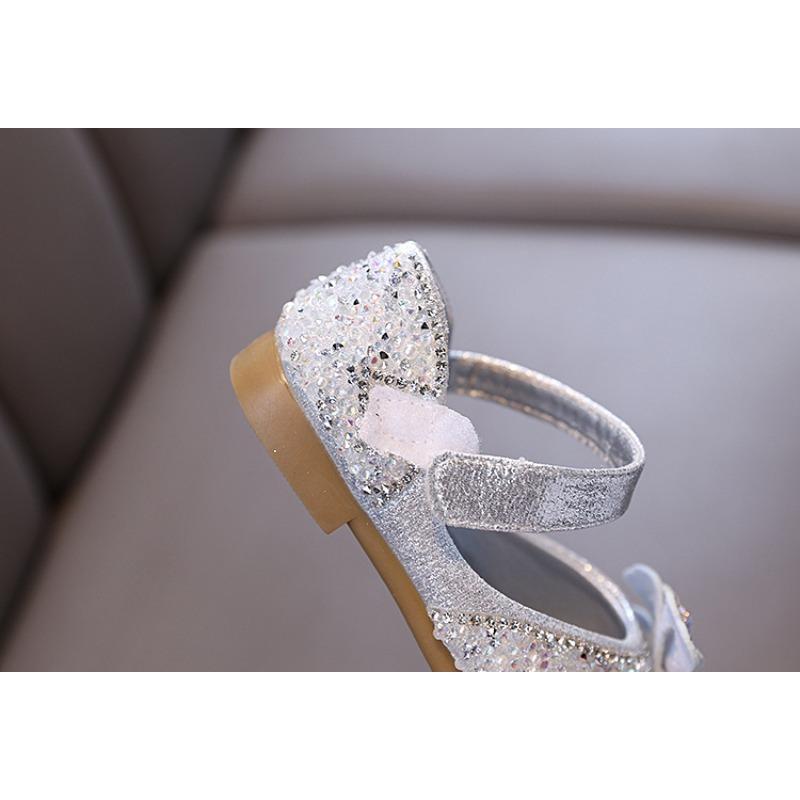 Spring-autumn new style ladylike baby girl girls' princess rhinestone flat shoes, leather shoes, dance performance shoes