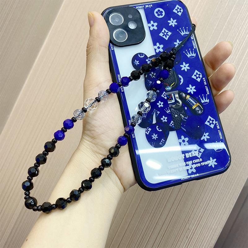 

KKBEAD European & American Style Crystal Bead Phone Lanyard