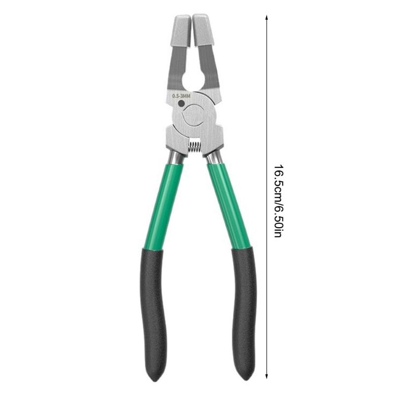 Carbon Steel Crafting Clip Pliers For Secure Glass Copper Rod Trimming With Improved Friction Coated Tip