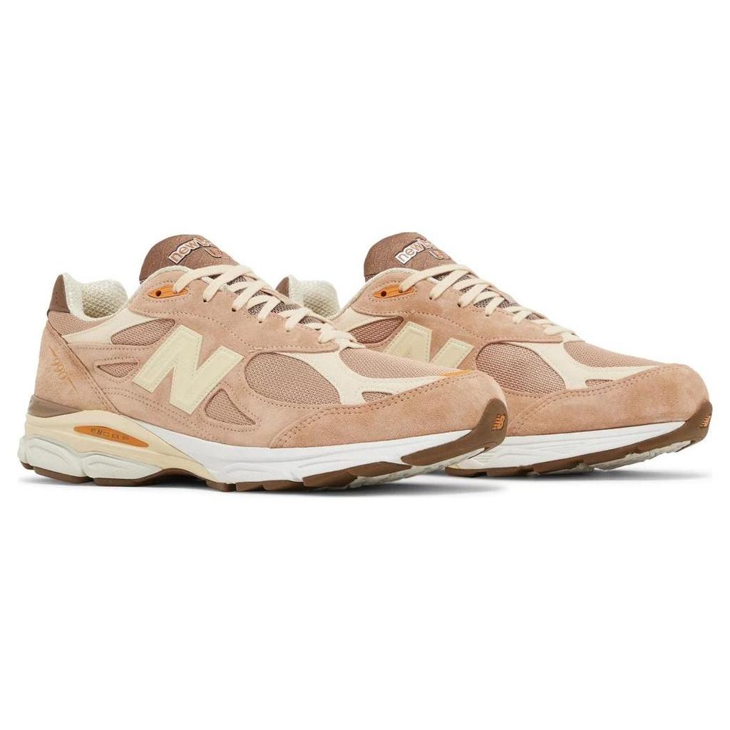 Size? X New Balance 990v3 Made In USA Keepin It Running Unisex Sneakers Pink Orange Cream M990SZ3