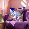 Anime TTails Cartoon Square DoubleSided printed Pillow Case Bedroom Bedside Pillow Sofa Cushion Cover