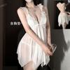 Guanyun Pure Desire Perspective Mesh Nightdress Free Split Lace Nightdress