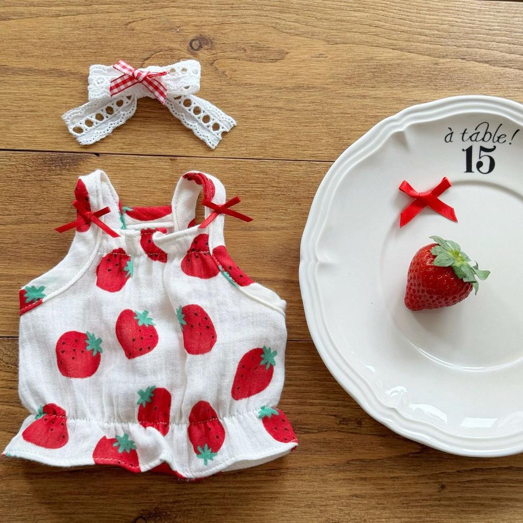 Pet Spring Strap Strawberry Tank Top Cute Small Dog Dress Teddy Puppy Clothes Dog Clothes for Small Dogs