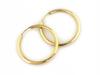 Hoop earrings 585 gold 14k 22 mm classic sharm for girl/woman