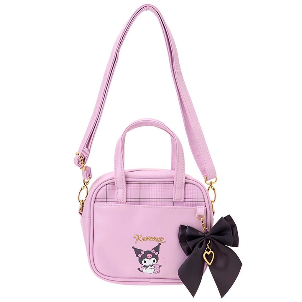 Sanrio Kuromi Mini Boston Bag with Shoulder Ages 3 and 248177 Strap, Up,