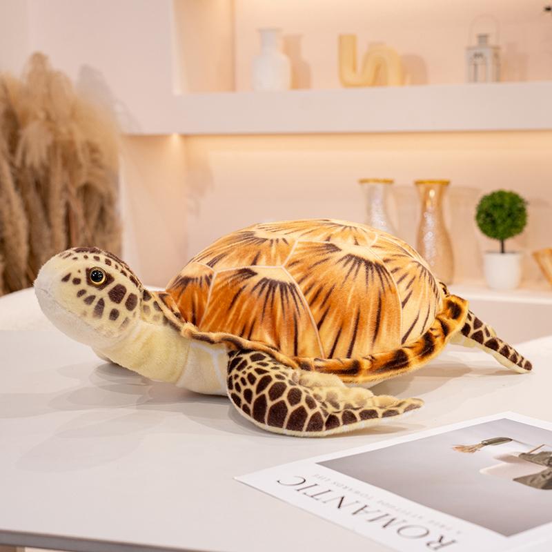 Simulation Sea Turtle Plush Toy Sea Turtle Plushies Soft Texture Kawaii Stuffed Tortoise Animal Toy Home Decoration Birthday Celebration Gifts 34cm