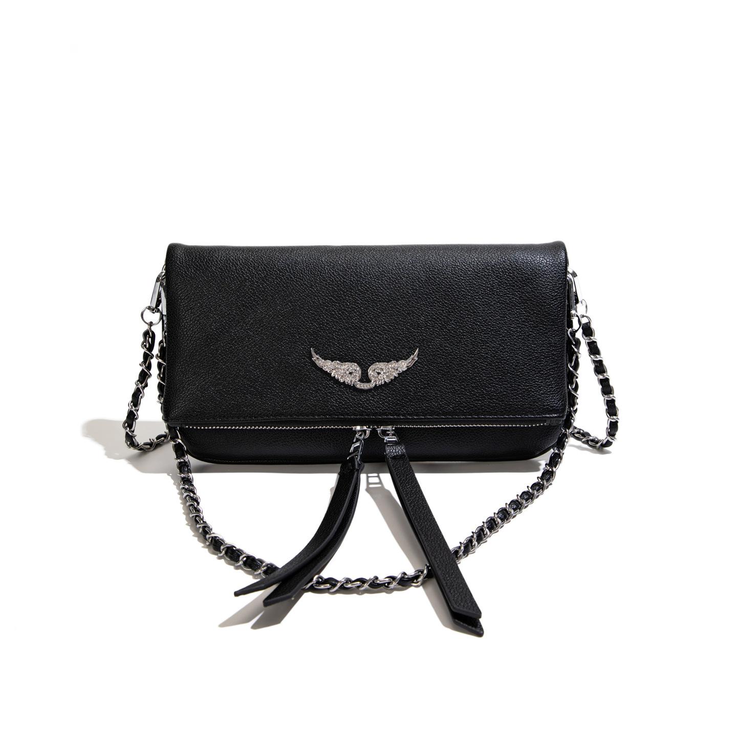 Forence Modieuze en Veelzijdige Enkele Schouder Crossbody Kleine Vierkante Tas 21*3*15 zwart