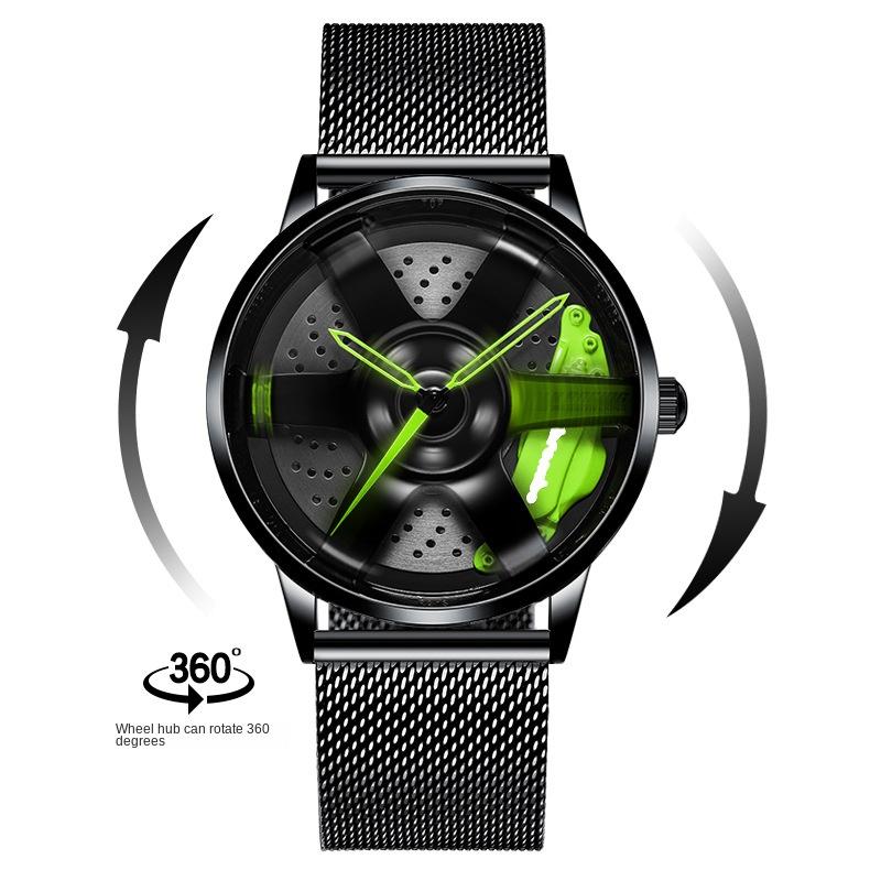 Ceas cu butuc de roți TE37 original SVJ, ceas tridimensional, cu masă rotativă, masă de modificare a mașinii, impermeabil, luminos, hidraulic, pentru bărbați