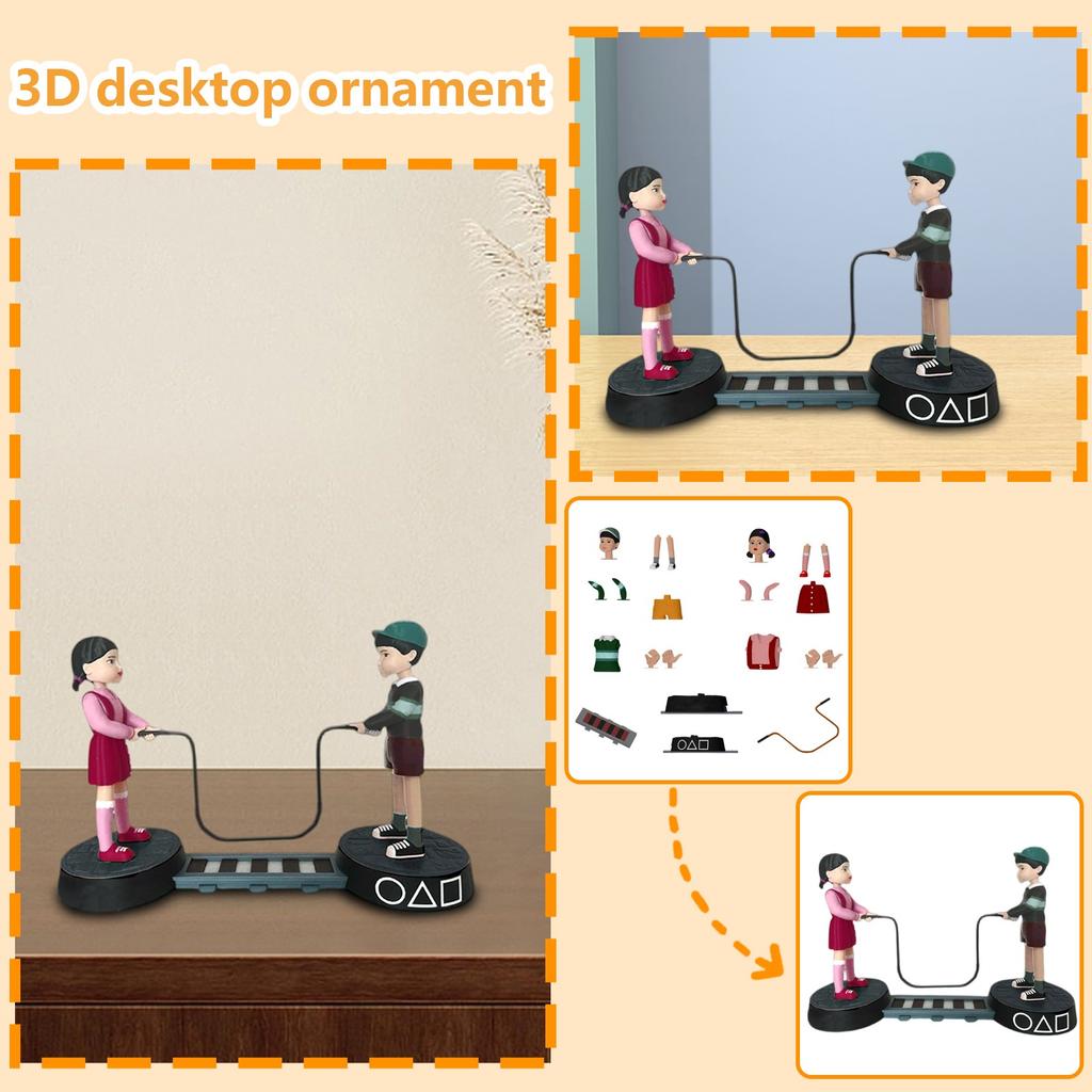 3D Printed Game Style Figurine Set – Desktop Decorative Collectible Toy Models