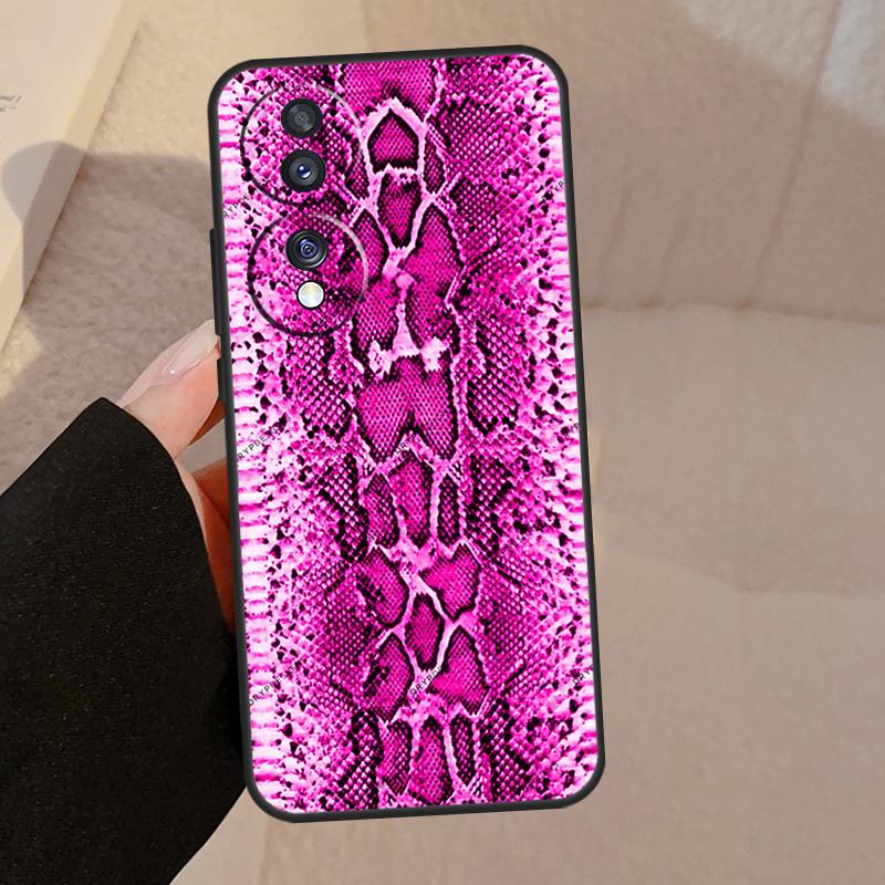 Snake Skin Print For Honor Magic 8 5 6 7 Pro Case For Honor Win RT 200 400 50 70 90 Lite X8b X8c X9a X9b X9c