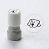 Cartoon Dog Self Inking Stamp Portable DIY Cards Envelopes Scrapbooking Pre-Inked Decorative Puppy Stamper Birthday