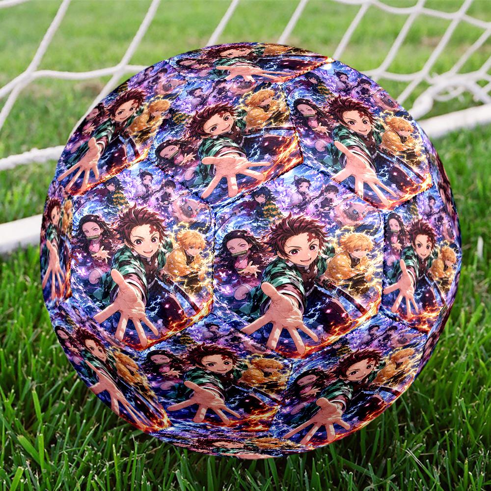 Dark Fantasy Heroes De-mon Size 5 Soccer Balls, Anti-Slip, Protective Football, Outdoor Sport, a Unique Gift Suitable for Him/her, Birthdays