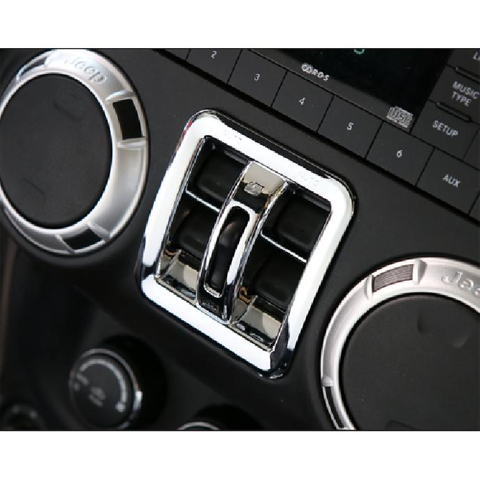 For 2011 - 2018 Jeep Wrangler JK Chrome Car Window lift switch panel Cover trims