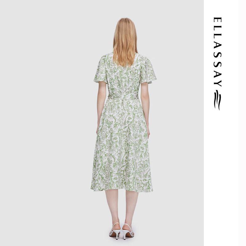 ELLASSAY Women's High-Waist A-Line Midi Dress