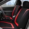 Car Seat Covers Full Set, Breathable Premium Cloth Automotive Seat Cover, Red