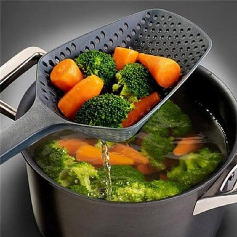 Kitchen Utensil No-stick Drain Colanders Shovel Strainers Veggies Water Leaking Cooking Supplies