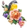 LYKX Beautiful Hummingbird Hand Painted Bird Sticker for Home Decoration Toilet Sticker