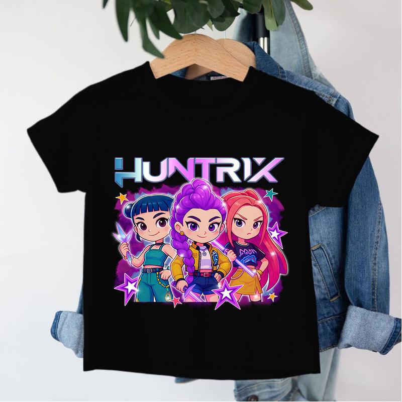 

Нова 2026 KPop Мисливці на демонів Саджа Бойс Мультяшні Хлопці Футболка Круглий виріз Принт Модний Повсякденний Топ Дитяча Футболка Дитячий Одяг 150cm