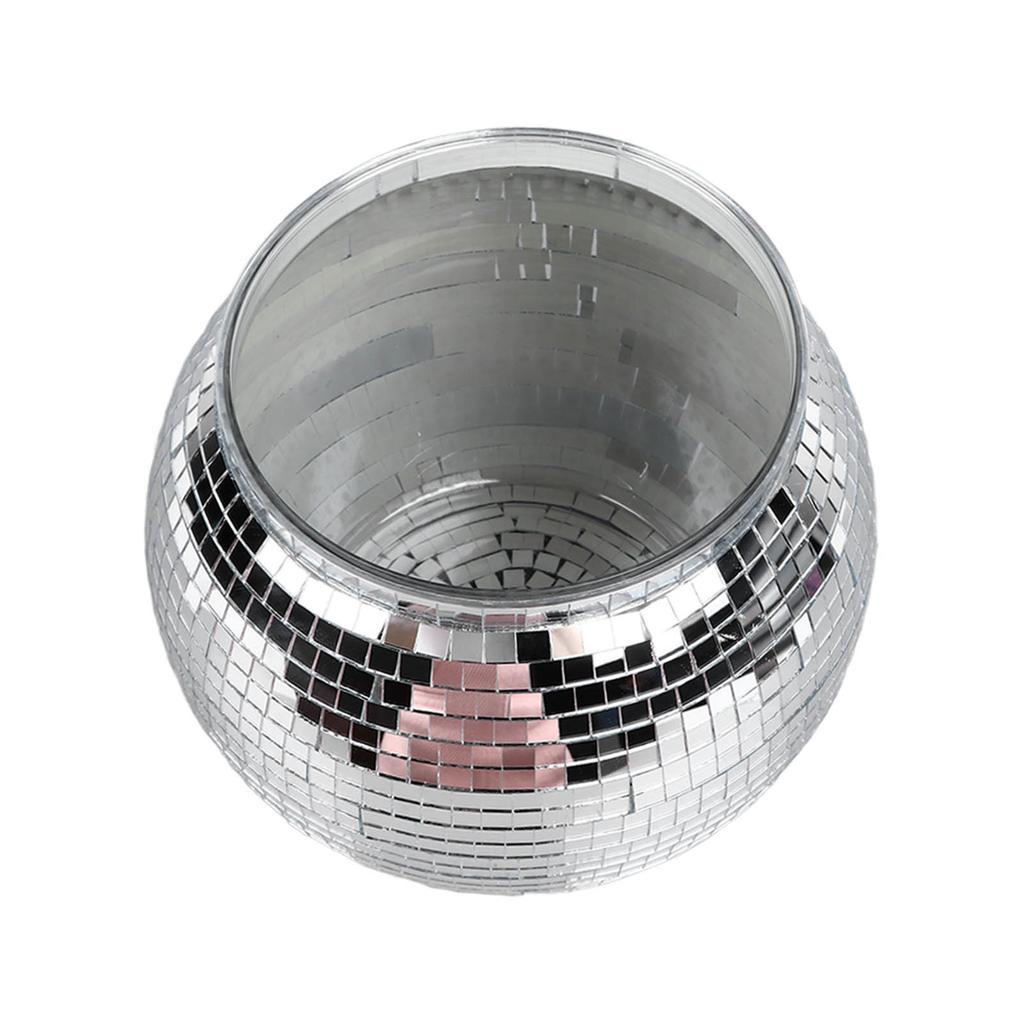 Disco Ball Ice Bucket Plastic Large Capacity Party Drink Bucket for Beer Cocktail Wine Silver