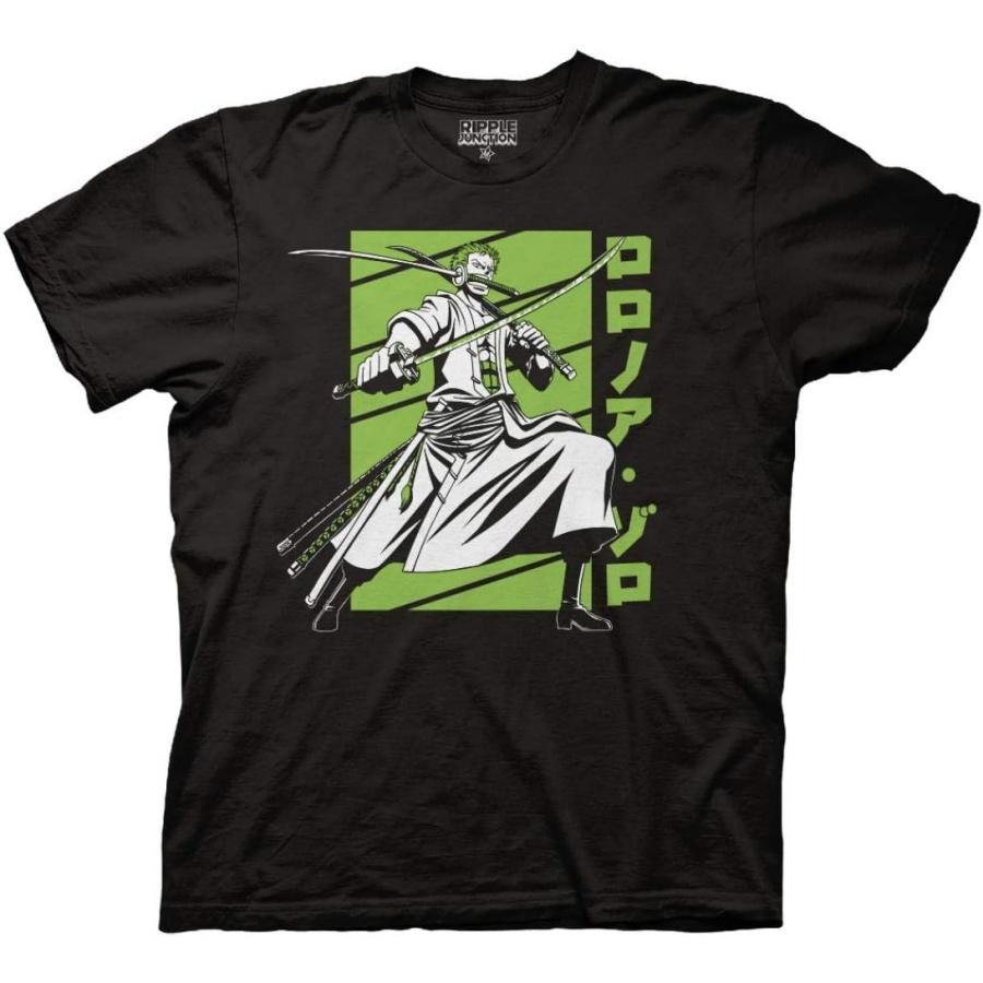 RIPPLEJUNCTION Ripple Junction One Piece Adult Unisex Zoro White and Green Light Weight 100% Cotton Crew T-Shirt XXXXXL разноцветный