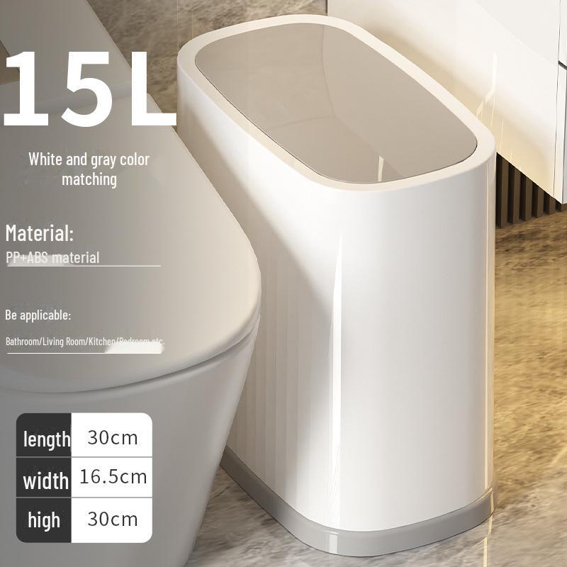 

Мусорное ведро с крышкой Push-Open для ванной комнаты или гостиной