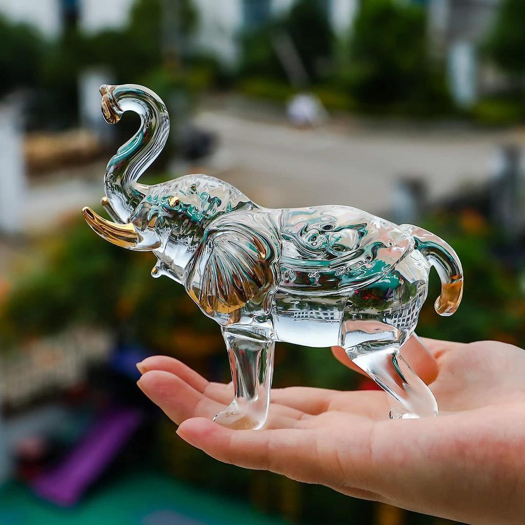 Crystal Elephant Business Gifts: Office Opening Ornaments for Attracting Wealth