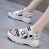 Fashion Chunky Platform Sports Sandals Women Wedges Height Increasing Shoes Woman 2025 Summer Thick Bottom Hook Loop Sandalias Plus Size