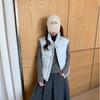 Student tide stand-up collar vest women's short vest new small jacket fashion down cotton
