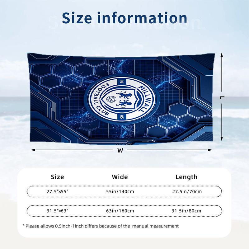 Millwall Football Beach Towel Soft Microfiber Summer Towel Quick Dry Absorbent Towel for Beach Swimming Pool Travel