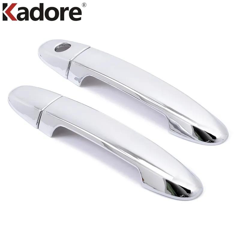 For Hyundai Santa Fe 2010 2011 2012 Chrome Car Door Handle Cover Trim Side Door Handles Catch Cap Overlay Exteiror Accessories