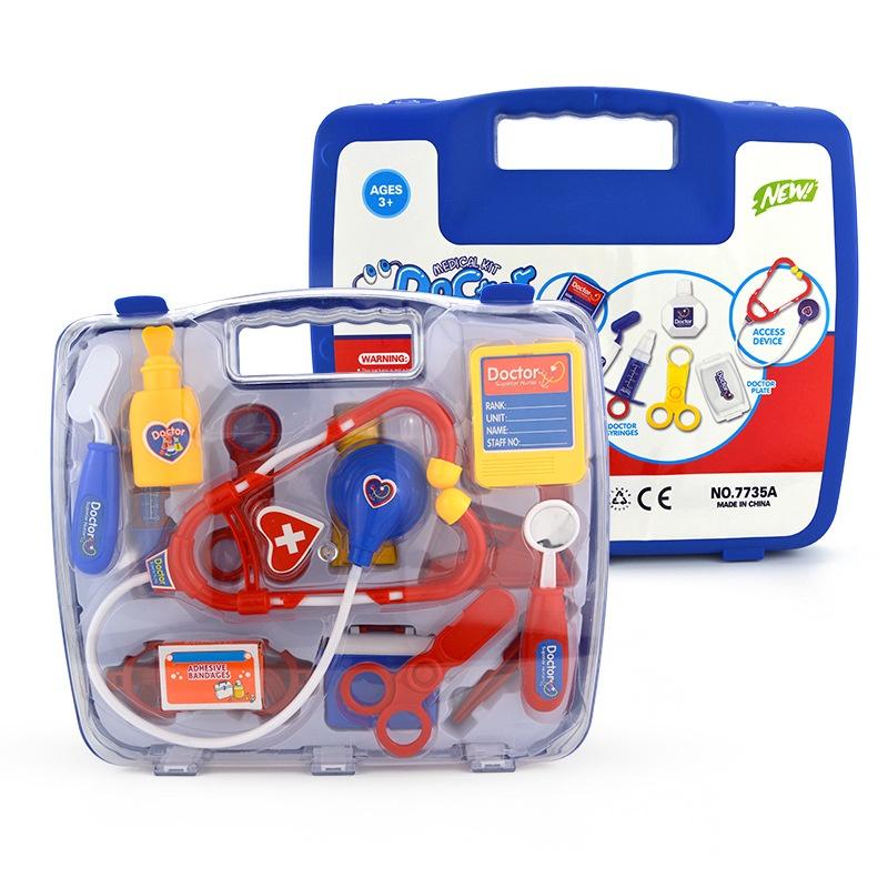 Premium Kids Medical Toy Role Hard Case 15pcs Set Features Realistic Sound And Light Effects