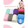 Adjustable Women Spa Headband, Shower and Makeup Hair Hoop for Face Washing, Soft Towel and Hairstyling Accessories