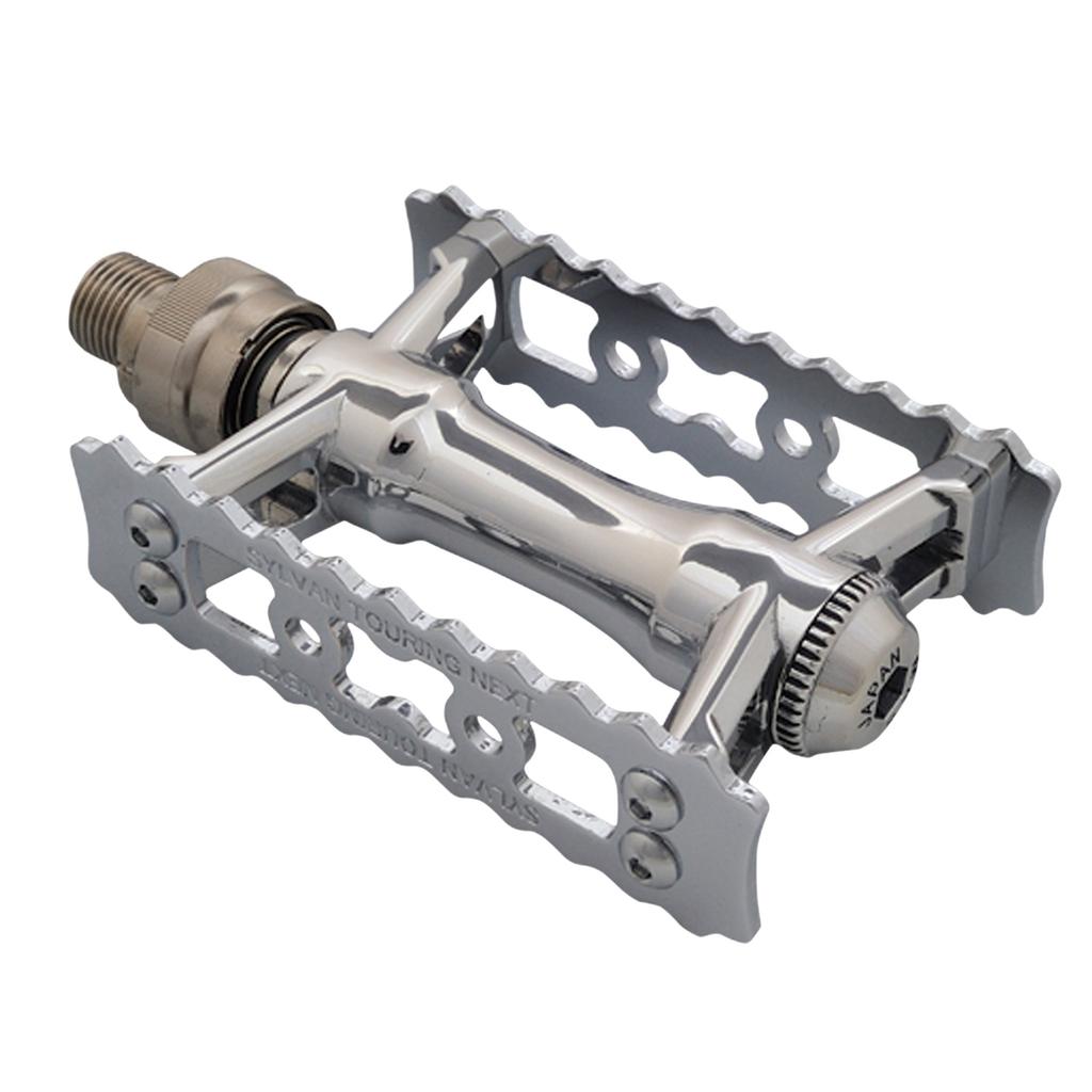 Mikashima Bicycle Pedal SYLVAN TOURING NEXT Ezy Superior Silver (MKS)