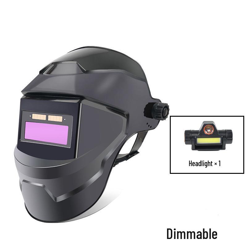 Auto-Darkening Welding Helmet: Lightweight, Head-Mounted Protective Mask for Argon Arc Welding with Worker Goggles.
