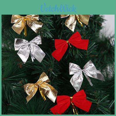 Mini Christmas Bow Set With Glossy Finish Perfect For Holiday Decorations And Crafts